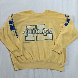 Vintage Yellow and Blue Graphic Sweatshirt